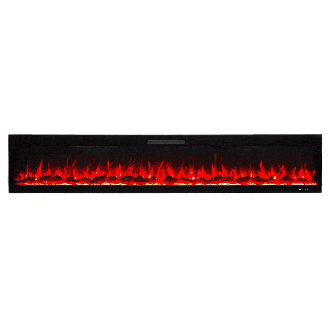 [EH-BEF-100WM03A] Eclipse Home 100-Inch Wall-Mounted/Recessed Electric Fireplace